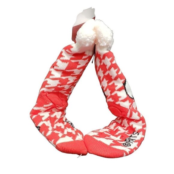 NWT Snoopy Slipper Socks Peanuts Sherpa Lined No Slip Grips One Sz Gift - Picture 4 of 9